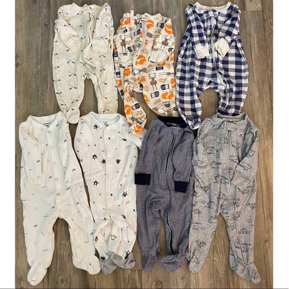 3-6M and 6M Woodland/Boy Pajamas